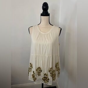 Anthropologie Maeve Simona Babydoll Top Size MP